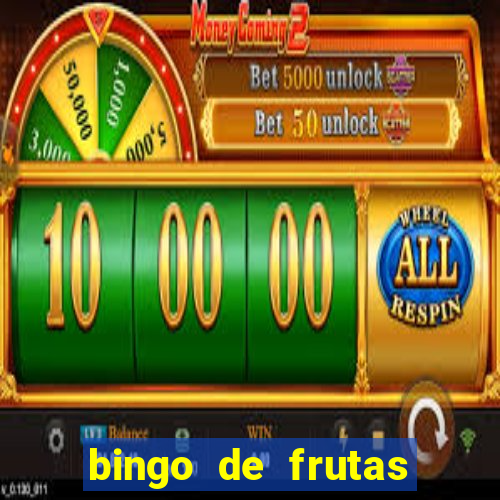 bingo de frutas para imprimir pdf