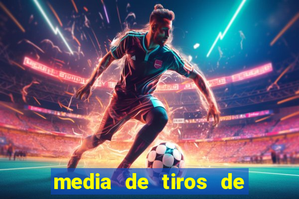 media de tiros de meta por jogo