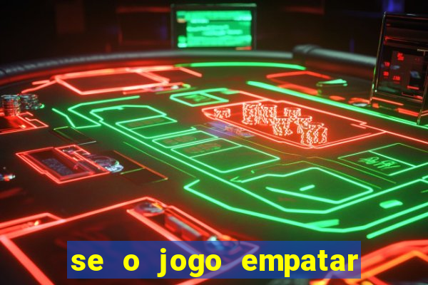 se o jogo empatar hoje quem ganha