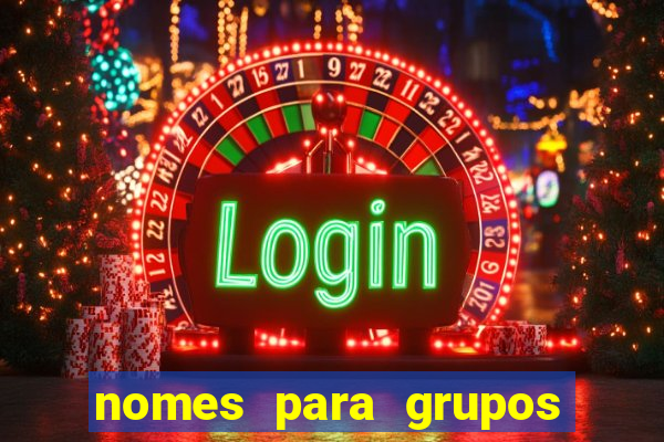 nomes para grupos de loteria no zap